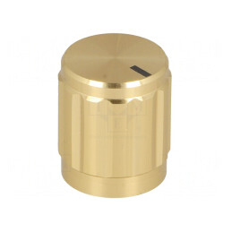 Buton Rotativ Aluminiu Termoplast 6mm Auriu | Electronic-mag.ro | Componente Electronice