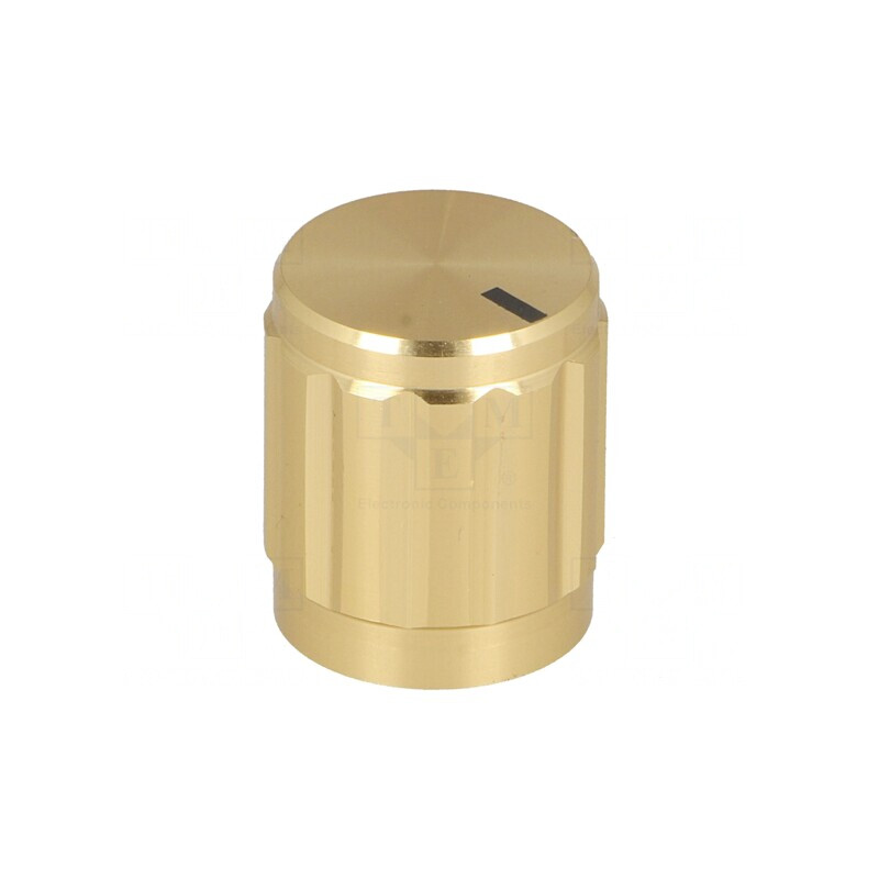 Buton Rotativ Aluminiu Termoplast 6mm Auriu | Electronic-mag.ro | Componente Electronice