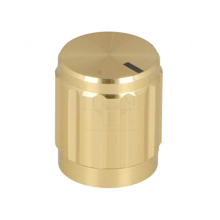 Buton Rotativ Aluminiu Termoplast 6mm Auriu | Electronic-mag.ro | Componente Electronice