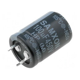 Condensator Electrolitic SNAP-IN 100uF 450V Ø22x30mm 20% | Electronic-mag.ro | Componente Electronice