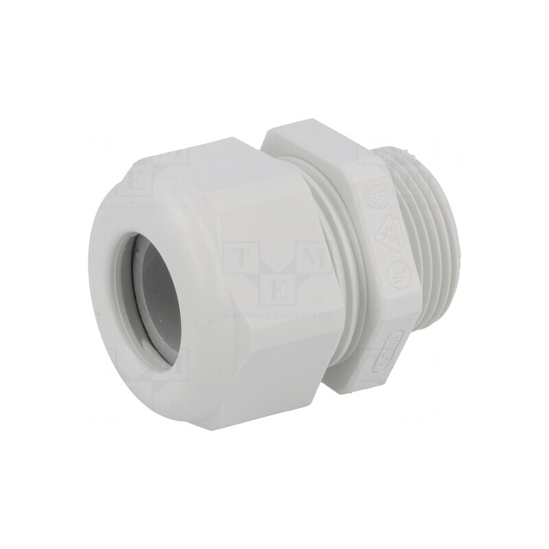 Garnitură etanșare poliamidă M25 IP68 gri deschis | Electronic-mag.ro | Componente Electronice