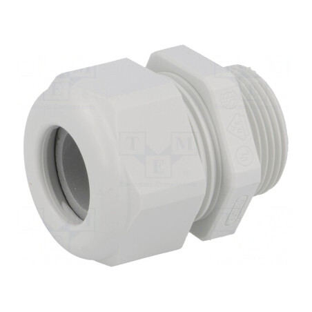Garnitură etanșare poliamidă M25 IP68 gri deschis | Electronic-mag.ro | Componente Electronice