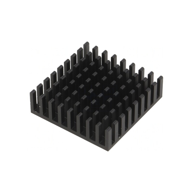Radiator Aluminiu Negru 19x19x10mm | Electronic-mag.ro | Componente Electronice