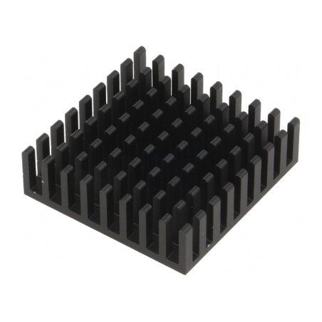 Radiator Aluminiu Negru 19x19x10mm | Electronic-mag.ro | Componente Electronice