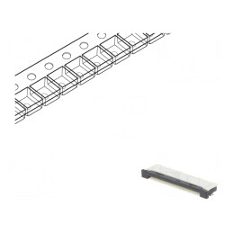 Conector FFC/FPC 30 PIN ZIF Orizontal | Electronic-mag.ro | Componente Electronice