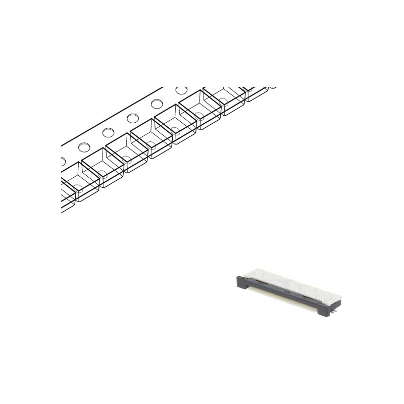 Conector FFC/FPC 30 PIN ZIF Orizontal | Electronic-mag.ro | Componente Electronice