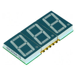 Afișaj LED 7 Segmente 14.22mm 3 Cifre Verde | Electronic-mag.ro | Componente Electronice