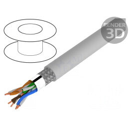 Cablu Ethernet ETHERLINE® LAN 200 Cat5e SF/UTP 4x2x24AWG PVC | Electronic-mag.ro | Componente Electronice