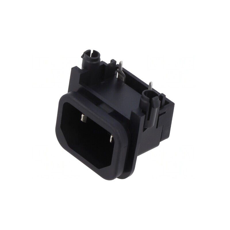 Conector de alimentare AC 10A 250V IEC 60320 THT | Electronic-mag.ro | Componente Electronice