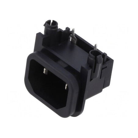 Conector de alimentare AC 10A 250V IEC 60320 THT | Electronic-mag.ro | Componente Electronice
