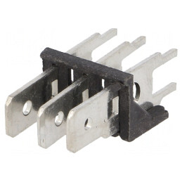 Conector Spadă 6,3mm 0,8mm Oțel Cositorit 500V