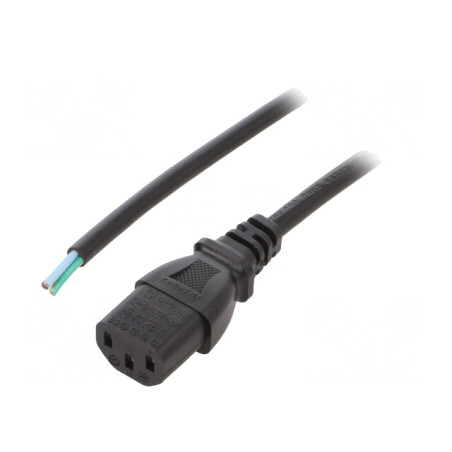 Cablu Alimentare IEC C13 Negru 0.5m 10A 250V | Electronic-mag.ro | Componente Electronice