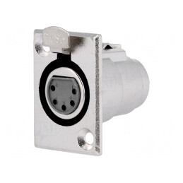 Soclu XLR Mamă 5 Pin pentru Lipire 3mm | Electronic-mag.ro | Componente Electronice