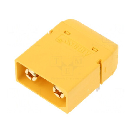 Soclu Alimentare DC XT90 pentru PCB Galbenă | Electronic-mag.ro | Componente Electronice