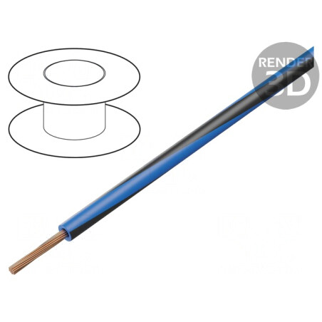 Cablu X07V-K 1,5mm2 PVC Albastru-Negru | Electronic-mag.ro | Componente Electronice