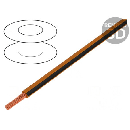 Cablu Electric Cupru 1,5mm² PVC Portocaliu-Negru 450/750V | Electronic-mag.ro | Componente Electronice