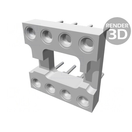 Soclu DIP8 THT 3A 7,62mm 2,54mm | Electronic-mag.ro | Componente Electronice