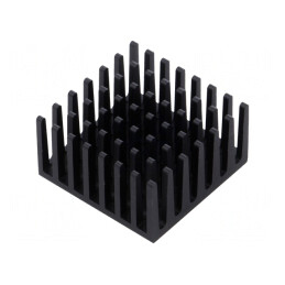 Radiator Extrudat cu Aripioare BGA Negru 27.9mm | Electronic-mag.ro | Componente Electronice