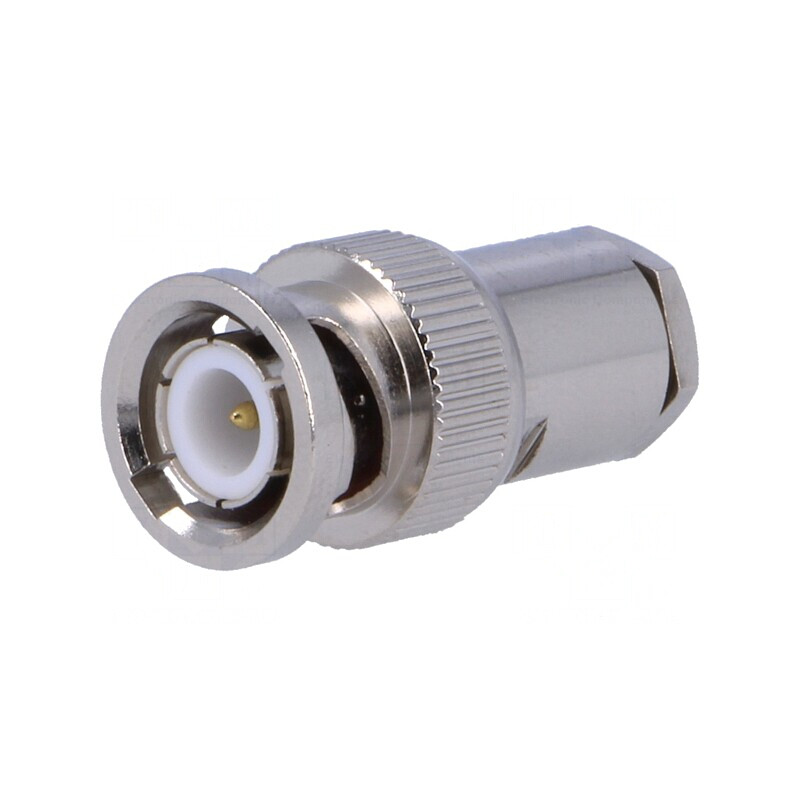 Mufă BNC Tată Drept 75Ω RG59 Crimpat PTFE | Electronic-mag.ro | Componente Electronice
