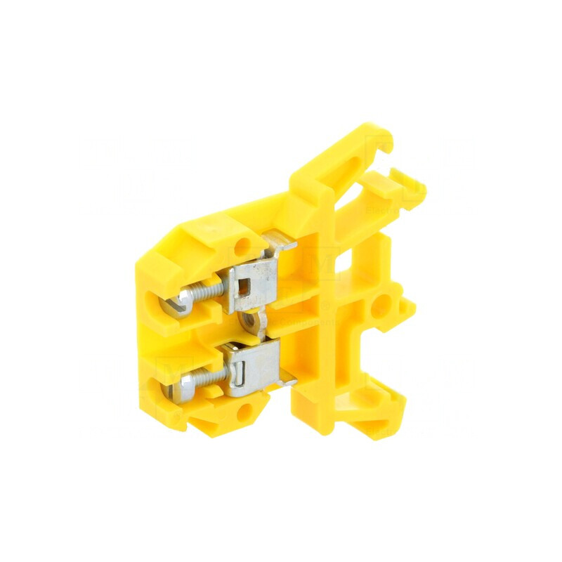 Conector Șine 0,5-4mm² 2 Borne 690V Galben | Electronic-mag.ro | Componente Electronice