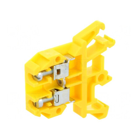 Conector Șine 0,5-4mm² 2 Borne 690V Galben | Electronic-mag.ro | Componente Electronice