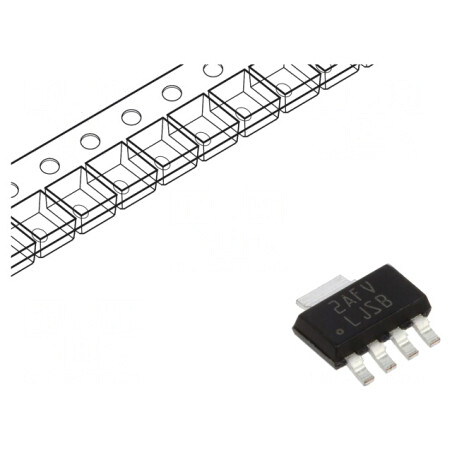 Stabilizator de Tensiune LDO 3,3V 1A SOT223-5 | Electronic-mag.ro | Componente Electronice