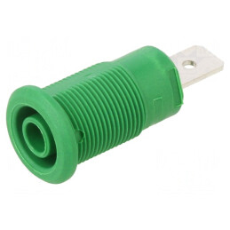 Soclu Banană 4mm Verde 32A 1kV | Electronic-mag.ro | Componente Electronice