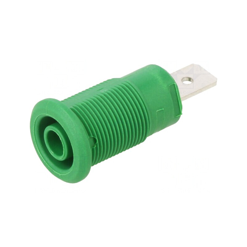 Soclu Banană 4mm Verde 32A 1kV | Electronic-mag.ro | Componente Electronice