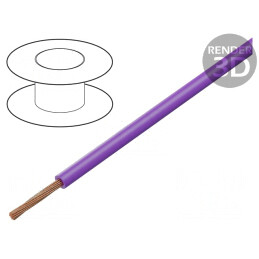 Cablu Electric Litat Cu 1,5mm2 PVC Violet 450V/750V