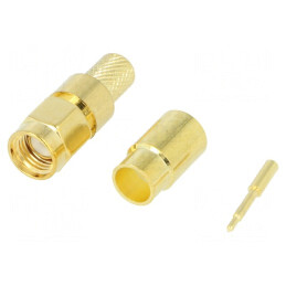 Conector SMA tată drept H155 crimpat aurit | Electronic-mag.ro | Componente Electronice