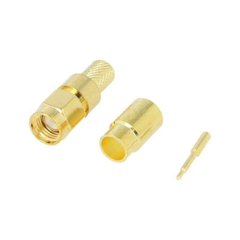 Conector SMA tată drept H155 crimpat aurit | Electronic-mag.ro | Componente Electronice