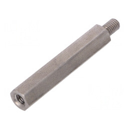 Piuliță-distanțieră filetată 55mm M6 | Electronic-mag.ro | Componente Electronice