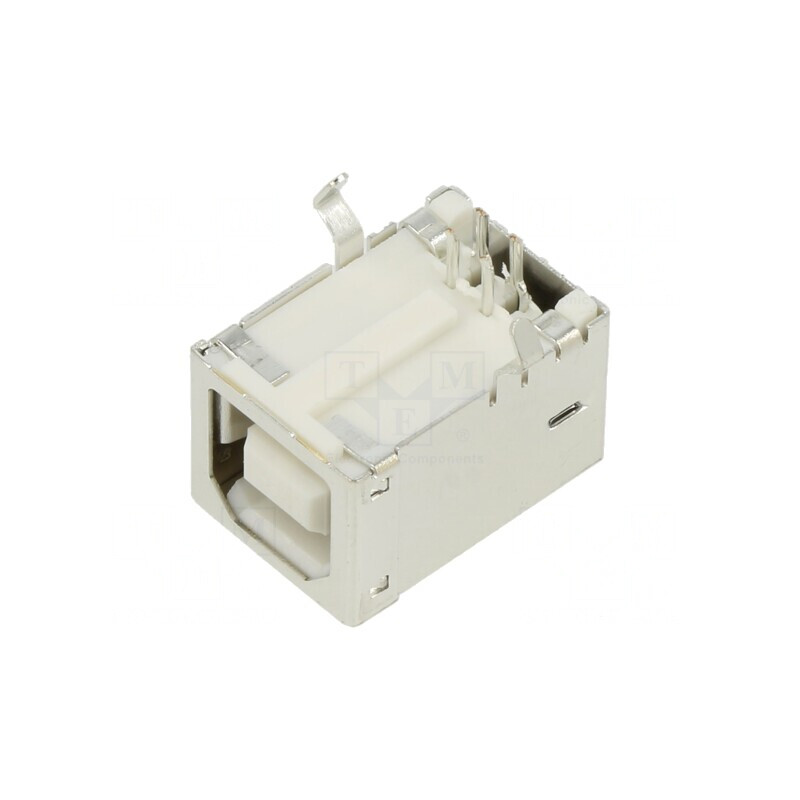 Soclu USB B THT 4 pini 90° ecranat aurit | Electronic-mag.ro | Componente Electronice