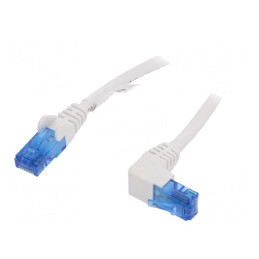 Patch Cord Ethernet Alb U/UTP Cat6a 0.5m | Electronic-mag.ro | Componente Electronice