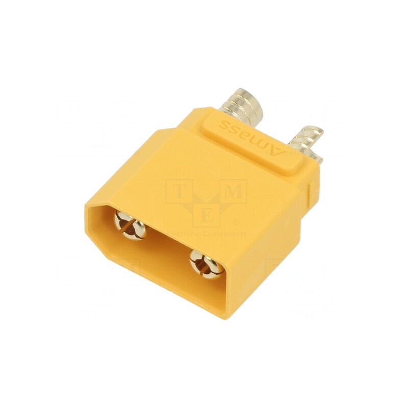 Soclu Alimentare DC XT90 THT Galbenă pentru PCB | Electronic-mag.ro | Componente Electronice