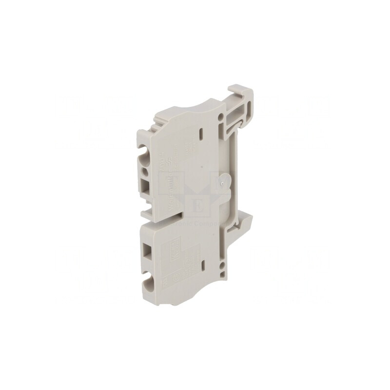 Bornă cu Arc Bej 4mm2 pentru Șine, 2 Borne | Electronic-mag.ro | Componente Electronice