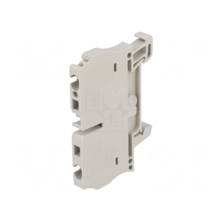 Bornă cu Arc Bej 4mm2 pentru Șine, 2 Borne | Electronic-mag.ro | Componente Electronice