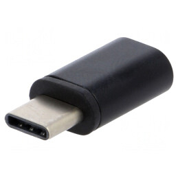 Adaptor USB 2.0 Micro USB B și USB C Negru