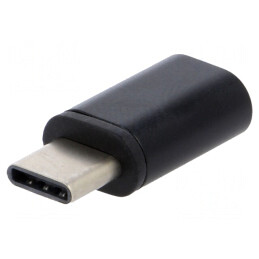 Adaptor USB 2.0 Micro USB B și USB C Negru | Electronic-mag.ro | Componente Electronice