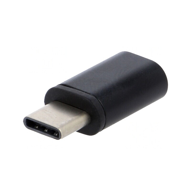 Adaptor USB 2.0 Micro USB B și USB C Negru | Electronic-mag.ro | Componente Electronice