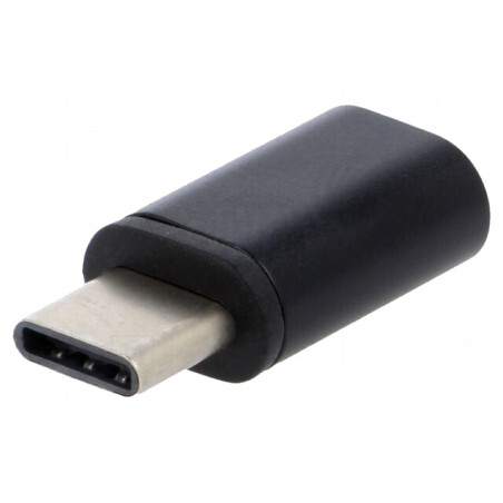 Adaptor USB 2.0 Micro USB B și USB C Negru | Electronic-mag.ro | Componente Electronice