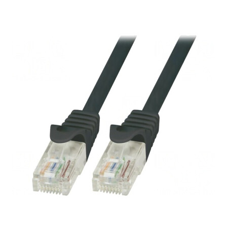 Cablu Patch UTP Cat6 Negru 1.5m | Electronic-mag.ro | Componente Electronice