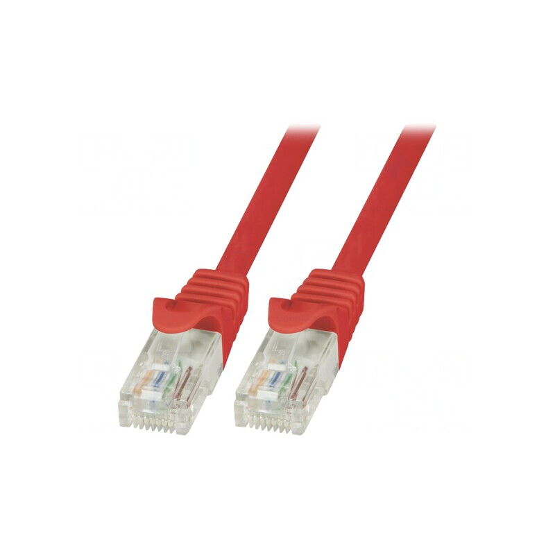 Patch cord U/UTP Cat6 PVC roșu 1,5m | Electronic-mag.ro | Componente Electronice