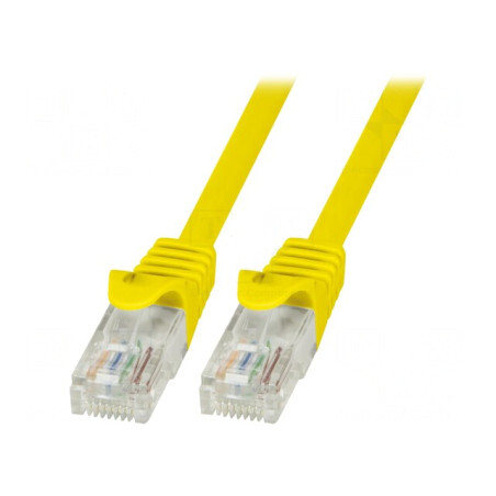 Patch cord U/UTP Cat6 PVC Galben 1,5m | Electronic-mag.ro | Componente Electronice