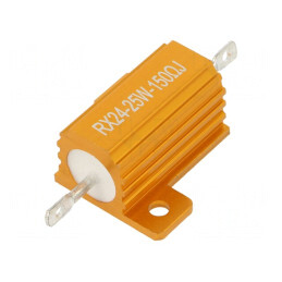 Rezistor Bobinat cu Radiator 150Ω 25W | Electronic-mag.ro | Componente Electronice