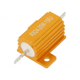 Rezistor Bobinat 15Ω 25W cu Radiator | Electronic-mag.ro | Componente Electronice