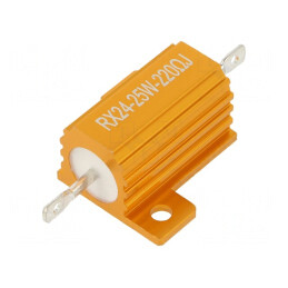 Rezistor Bobinat cu Radiator 220Ω 25W | Electronic-mag.ro | Componente Electronice