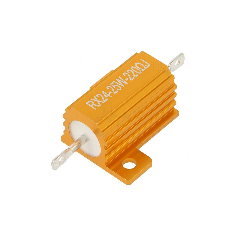 Rezistor Bobinat cu Radiator 220Ω 25W | Electronic-mag.ro | Componente Electronice