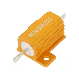 Rezistor Bobinat cu Radiator 22Ω 25W ±5% | Electronic-mag.ro | Componente Electronice
