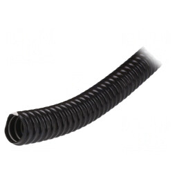 Tub de protecție PVC negru 16mm 30m | Electronic-mag.ro | Componente Electronice